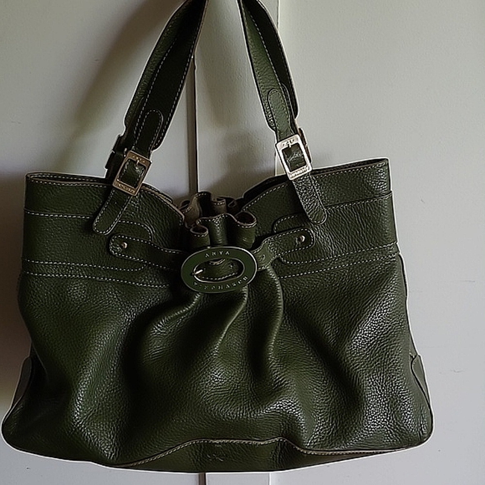 Anya Hindmarch leather large green bag